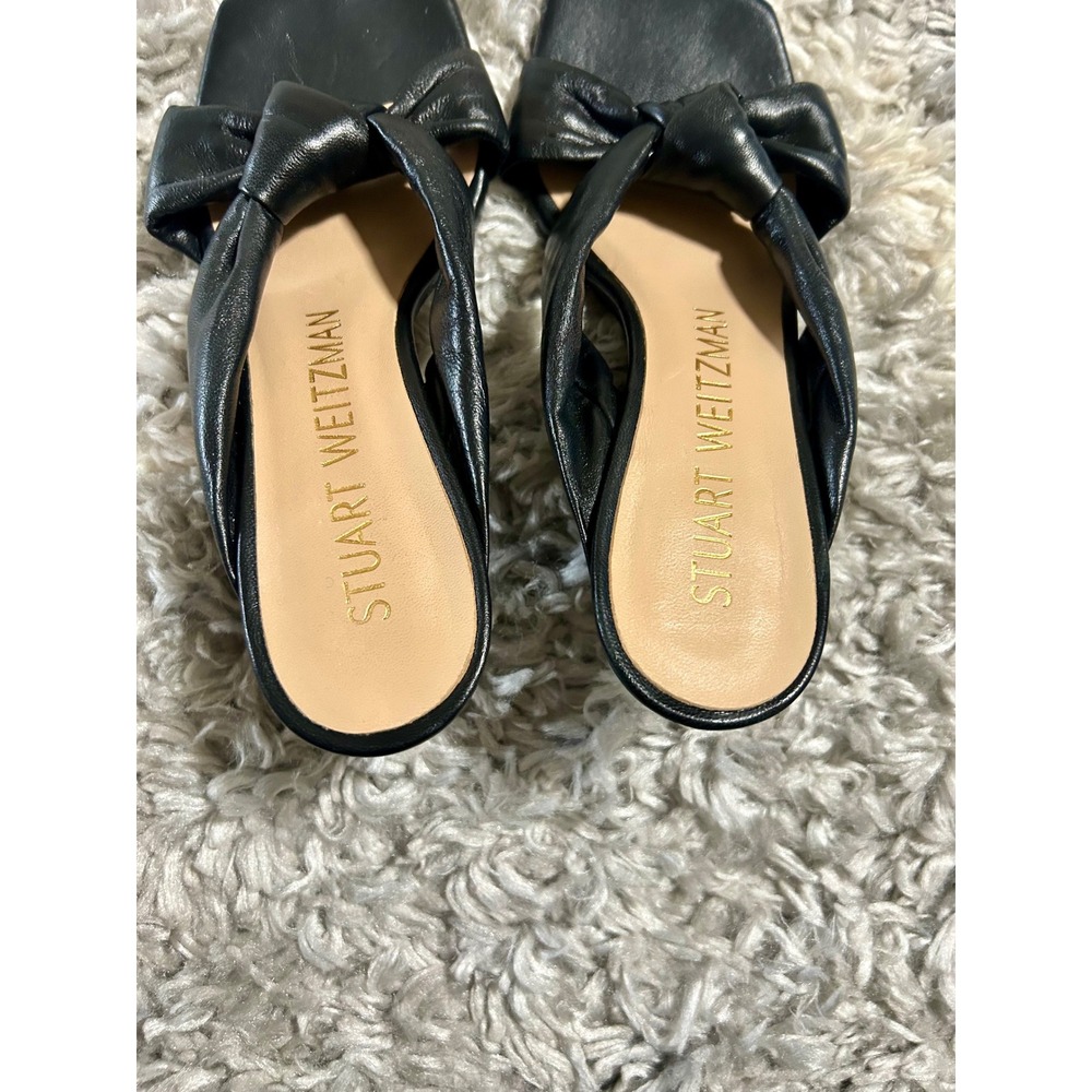 Stuart Weitzman Playa Knot 50 Heel in Black sz 7 - Picture 4 of 6